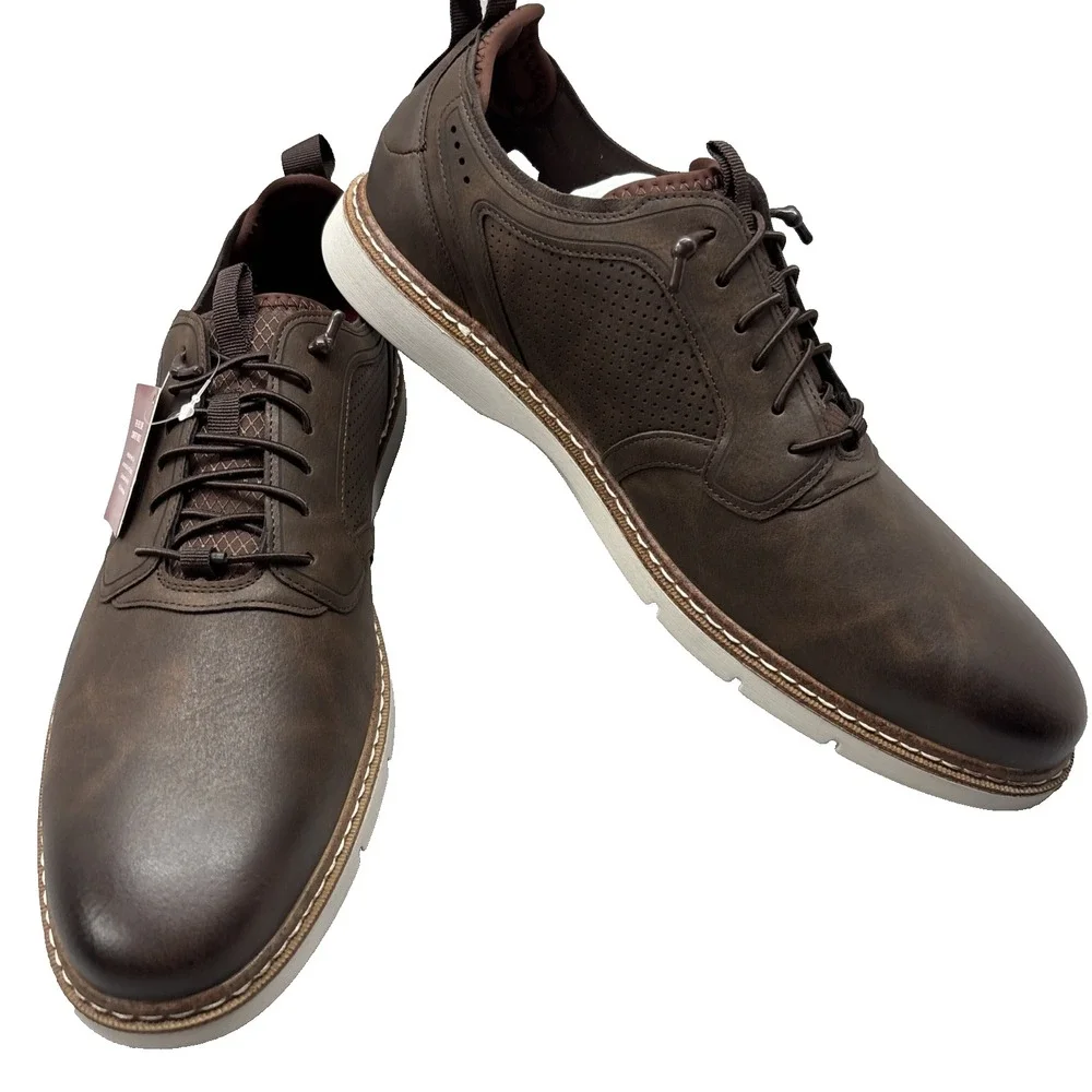 Stacy Adams Score Leather Plain Toe Derby 12 M NIB